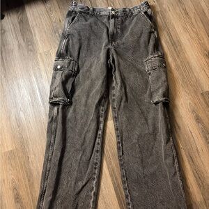 Madewell Low Slung Cargo  Straight Leg Jeans